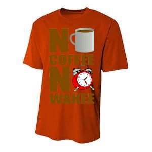 No Coffee No Wakee Youth Performance Sprint T-Shirt