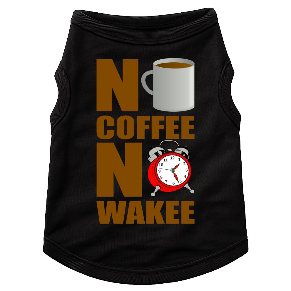 No Coffee No Wakee Doggie Tank