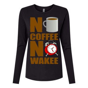 No Coffee No Wakee Womens Cotton Relaxed Long Sleeve T-Shirt