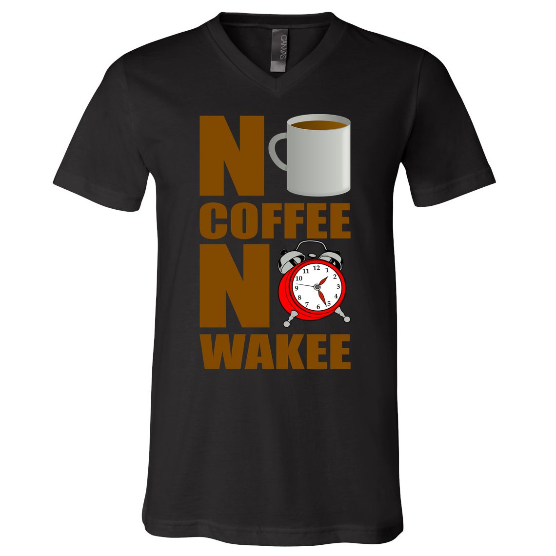 No Coffee No Wakee V-Neck T-Shirt