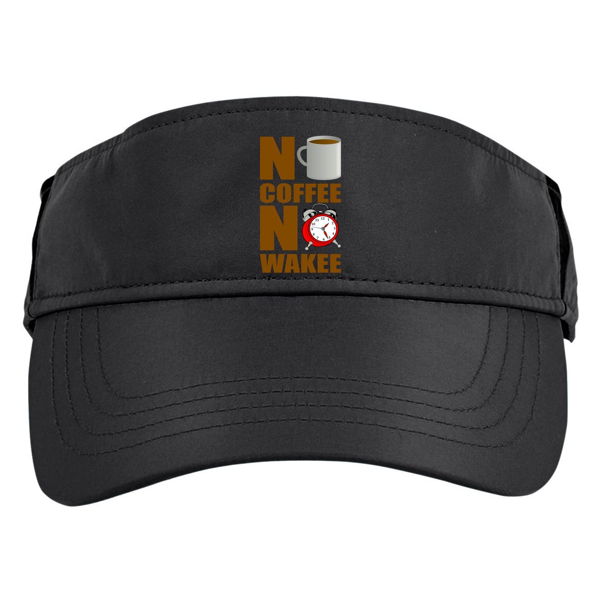 No Coffee No Wakee Adult Drive Performance Visor