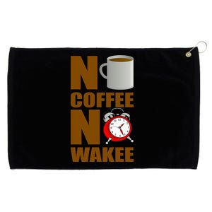 No Coffee No Wakee Grommeted Golf Towel