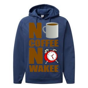 No Coffee No Wakee Performance Fleece Hoodie