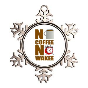 No Coffee No Wakee Metallic Star Ornament