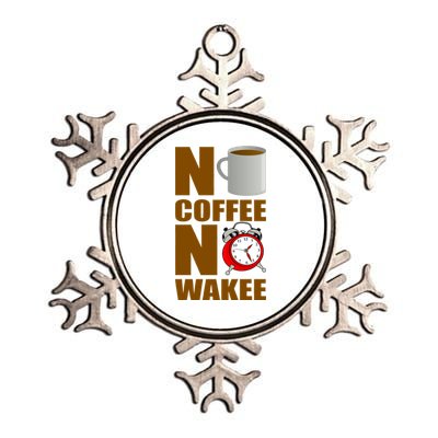 No Coffee No Wakee Metallic Star Ornament