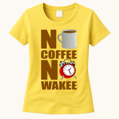 No Coffee No Wakee Womens T-Shirt