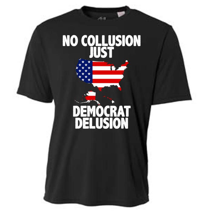 No Collusion Just Democrat delusion Cooling Performance Crew T-Shirt