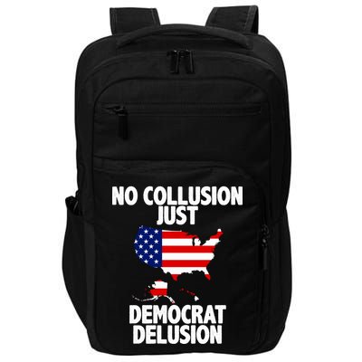 No Collusion Just Democrat delusion Impact Tech Backpack