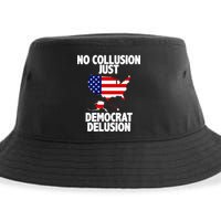 No Collusion Just Democrat delusion Sustainable Bucket Hat