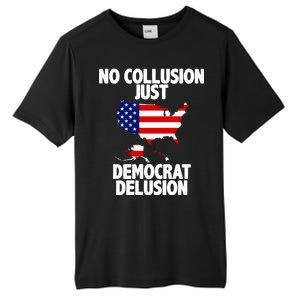 No Collusion Just Democrat delusion Tall Fusion ChromaSoft Performance T-Shirt