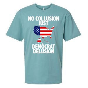 No Collusion Just Democrat delusion Sueded Cloud Jersey T-Shirt