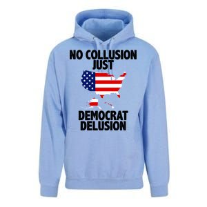 No Collusion Just Democrat delusion Unisex Surf Hoodie