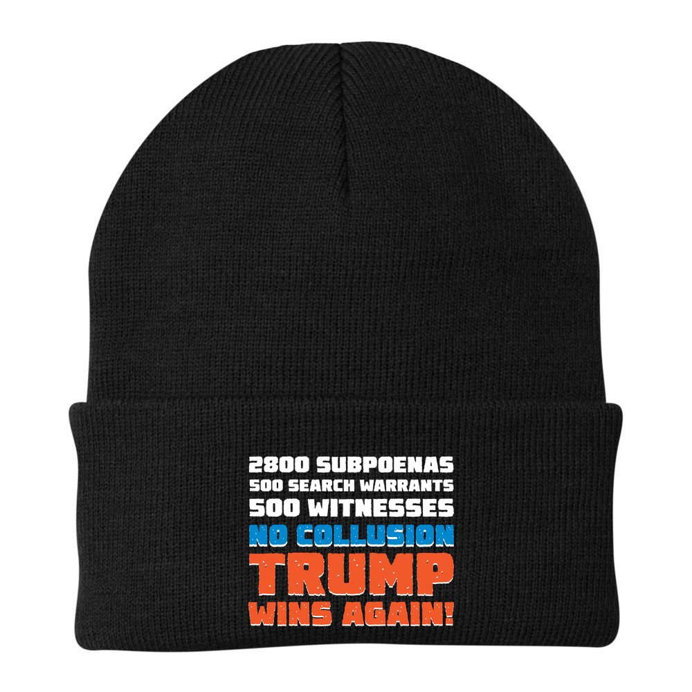 No Collusion Trump Wins Again Beanie