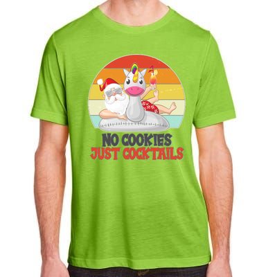 No Cookies Just Cocktails Summer Vacation Santa Claus Adult ChromaSoft Performance T-Shirt