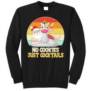 No Cookies Just Cocktails Summer Vacation Santa Claus Sweatshirt