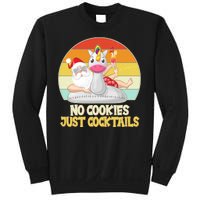 No Cookies Just Cocktails Summer Vacation Santa Claus Sweatshirt