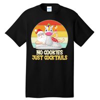 No Cookies Just Cocktails Summer Vacation Santa Claus Tall T-Shirt