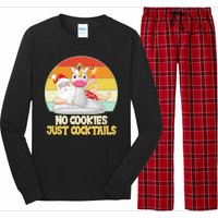 No Cookies Just Cocktails Summer Vacation Santa Claus Long Sleeve Pajama Set