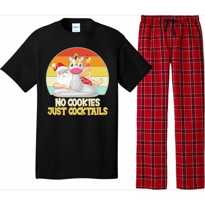 No Cookies Just Cocktails Summer Vacation Santa Claus Pajama Set