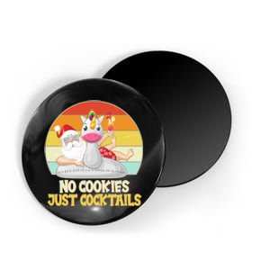 No Cookies Just Cocktails Summer Vacation Santa Claus Magnet