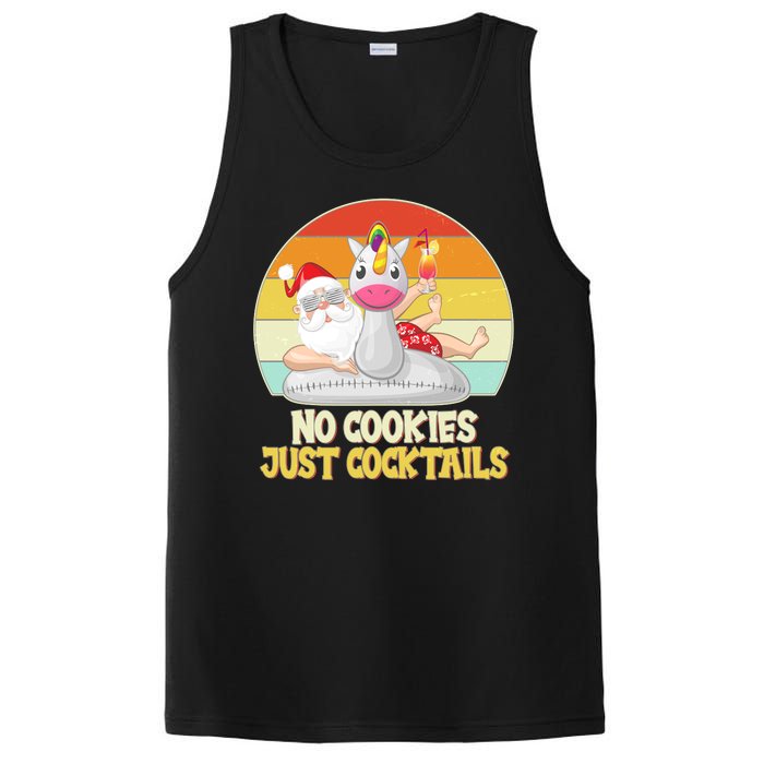 No Cookies Just Cocktails Summer Vacation Santa Claus PosiCharge Competitor Tank