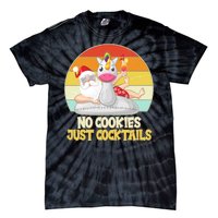 No Cookies Just Cocktails Summer Vacation Santa Claus Tie-Dye T-Shirt