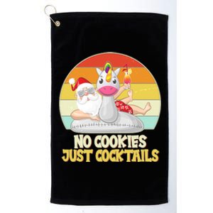 No Cookies Just Cocktails Summer Vacation Santa Claus Platinum Collection Golf Towel