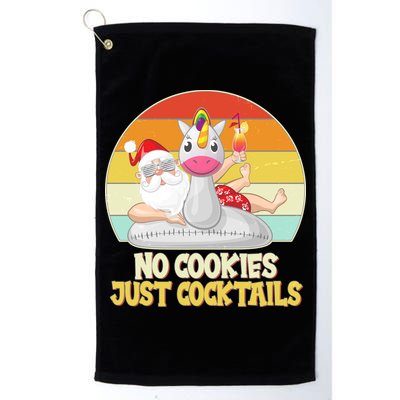 No Cookies Just Cocktails Summer Vacation Santa Claus Golf Towel