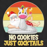 No Cookies Just Cocktails Summer Vacation Santa Claus Golf Towel