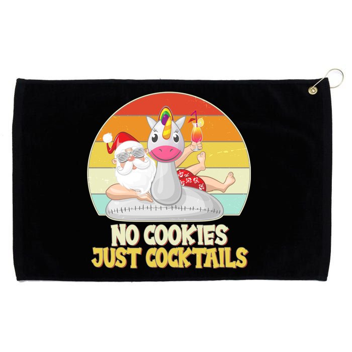 No Cookies Just Cocktails Summer Vacation Santa Claus Grommeted Golf Towel