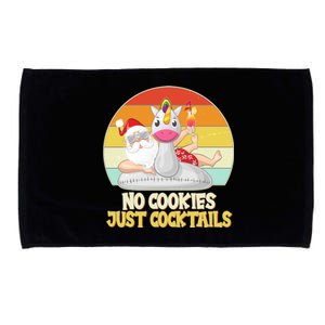 No Cookies Just Cocktails Summer Vacation Santa Claus Microfiber Hand Towel