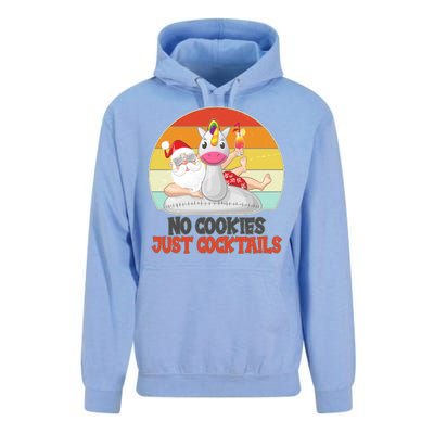 No Cookies Just Cocktails Summer Vacation Santa Claus Unisex Surf Hoodie