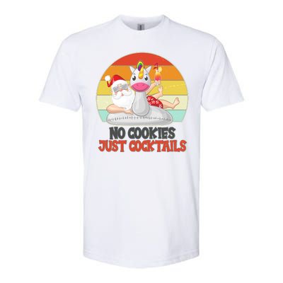 No Cookies Just Cocktails Summer Vacation Santa Claus Softstyle CVC T-Shirt