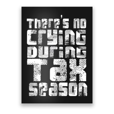 No Crying During Tax Season Poster