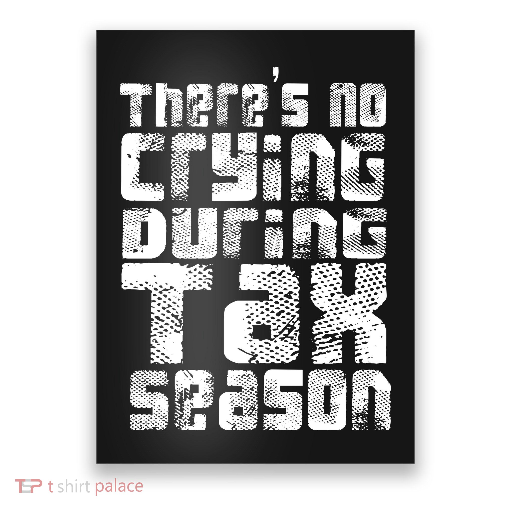 No Crying During Tax Season Poster