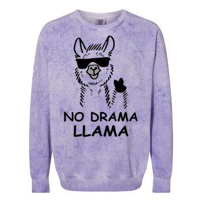 No Drama Llama Colorblast Crewneck Sweatshirt