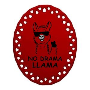 No Drama Llama Ceramic Oval Ornament