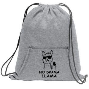 No Drama Llama Sweatshirt Cinch Pack Bag