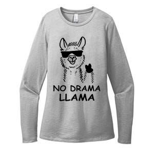 No Drama Llama Womens CVC Long Sleeve Shirt