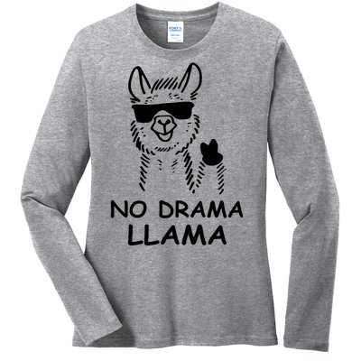 No Drama Llama Ladies Long Sleeve Shirt