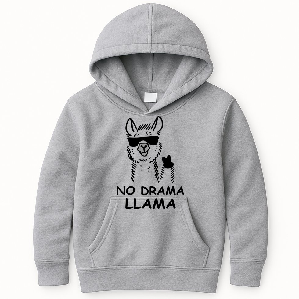 No Drama Llama Kids Hoodie