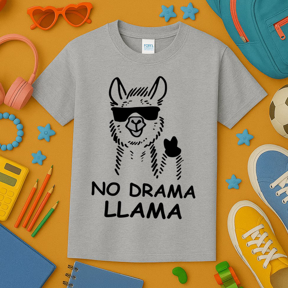 No Drama Llama Kids T-Shirt