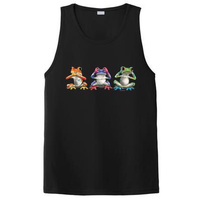 No Evil Colorful Frogs PosiCharge Competitor Tank