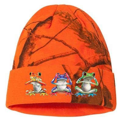 No Evil Colorful Frogs Kati Licensed 12" Camo Beanie