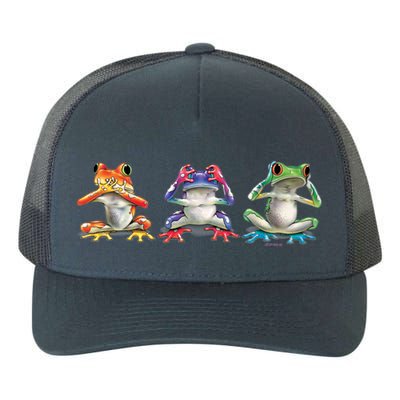 No Evil Colorful Frogs Yupoong Adult 5-Panel Trucker Hat