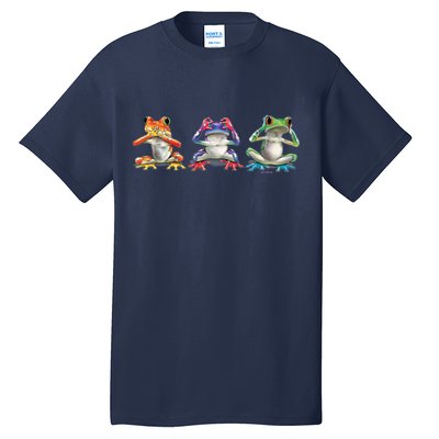 No Evil Colorful Frogs Tall T-Shirt