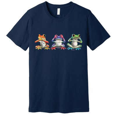 No Evil Colorful Frogs Premium T-Shirt