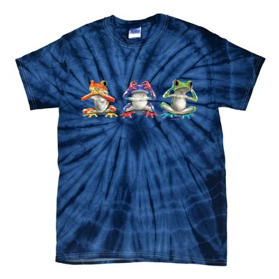 No Evil Colorful Frogs Tie-Dye T-Shirt