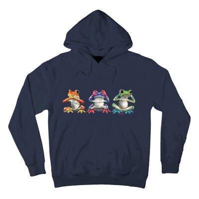 No Evil Colorful Frogs Tall Hoodie