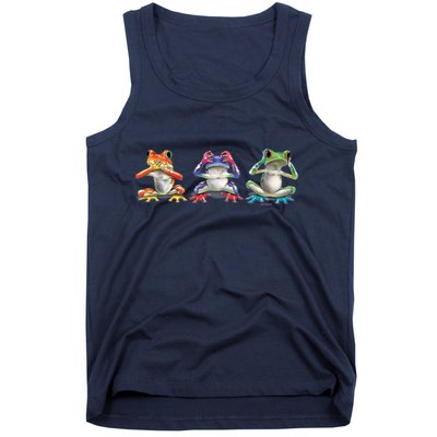 No Evil Colorful Frogs Tank Top